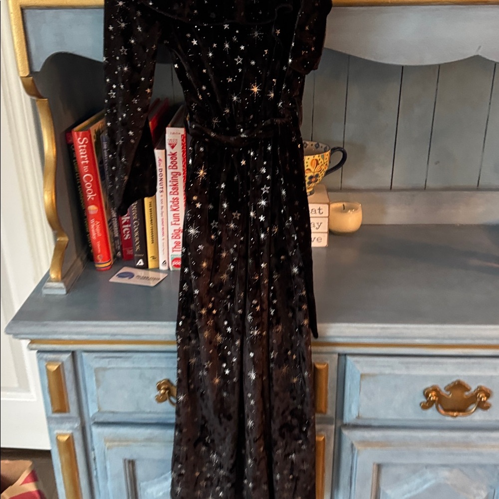 Justice Black Starry One Shoulder Dress - Picture 4 of 5